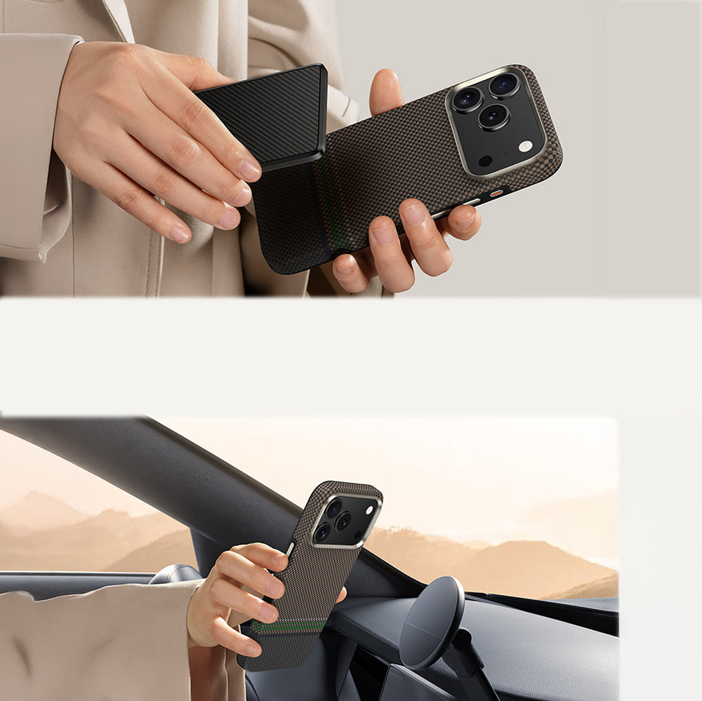 Benks Prestige ArmorPro iPhone 17 Pro Magsafe Karbon Fiber Tasarımlı Kevlar Telefon Kılıfı Benks Prestige ArmorPro iPhone 17 Pro Magsafe Karbon Fiber Tasarımlı Kevlar Telefon Kılıfı
